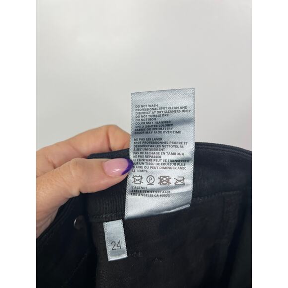 NEW L'agence Akira Ultra High Rise Skinny Jeans Women's Noir Coated Size: 24 - Picture 8 of 9